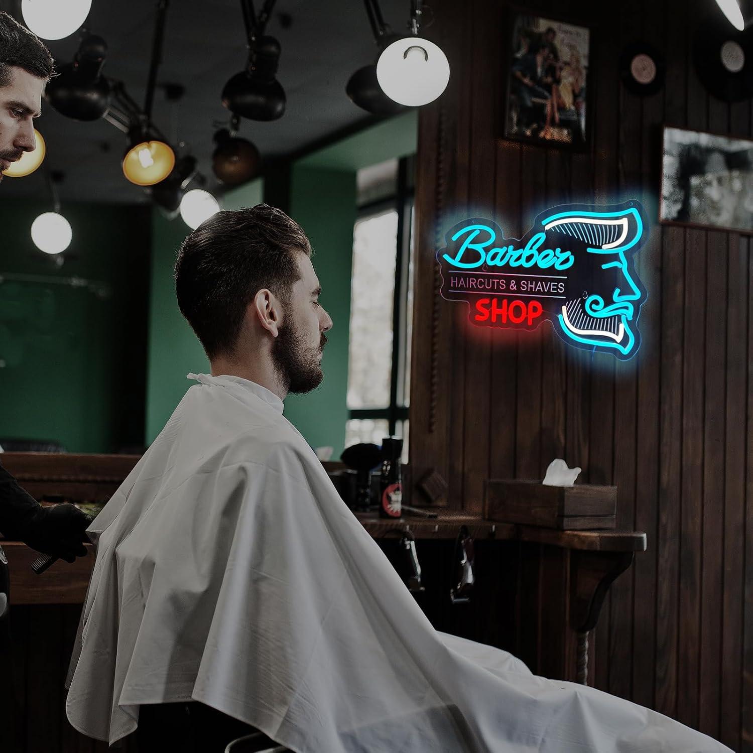 Enseigne néon pour salon de co - Men'S Grooming Barbershop avis et prix