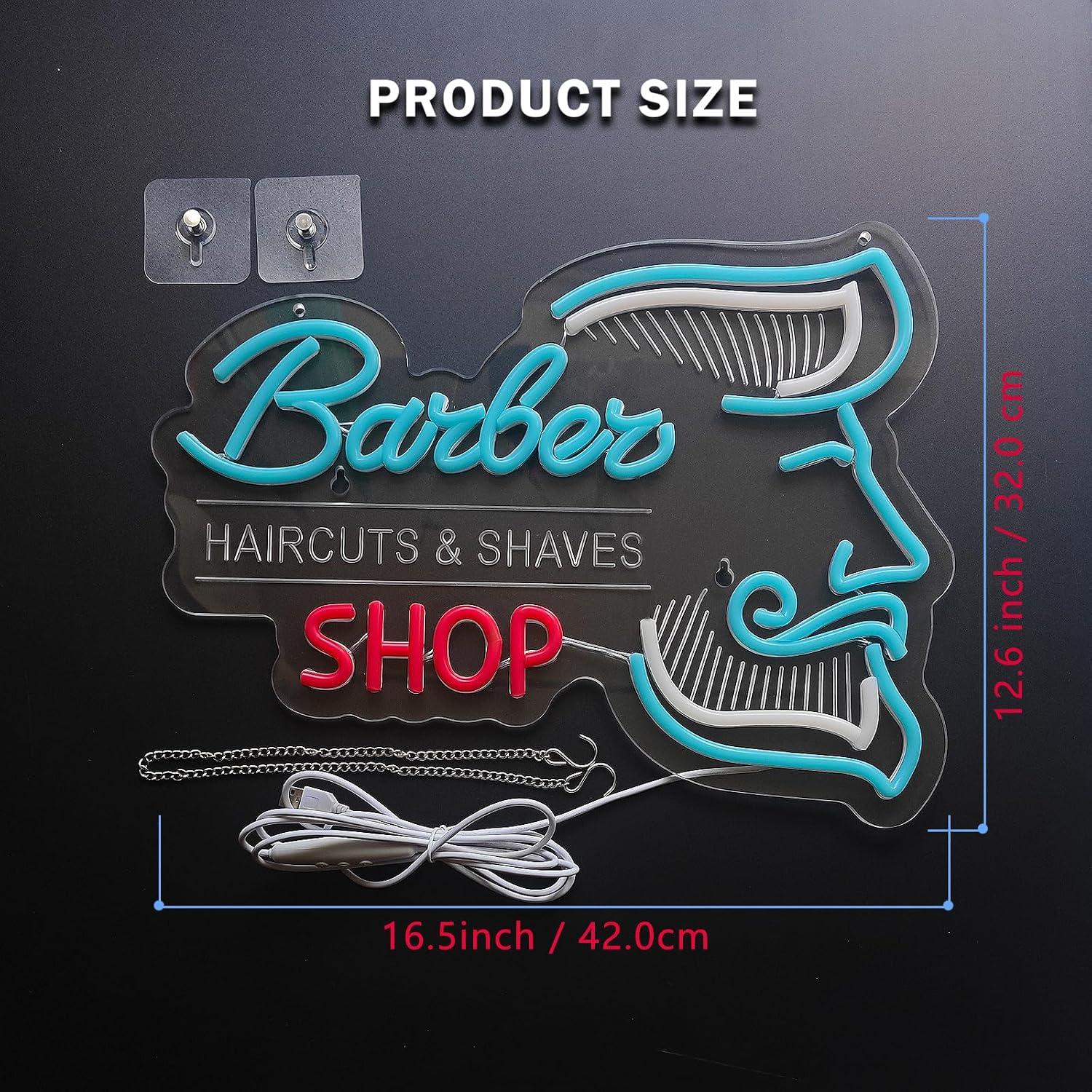 Enseigne néon pour salon de co - Men'S Grooming Barbershop avis et prix